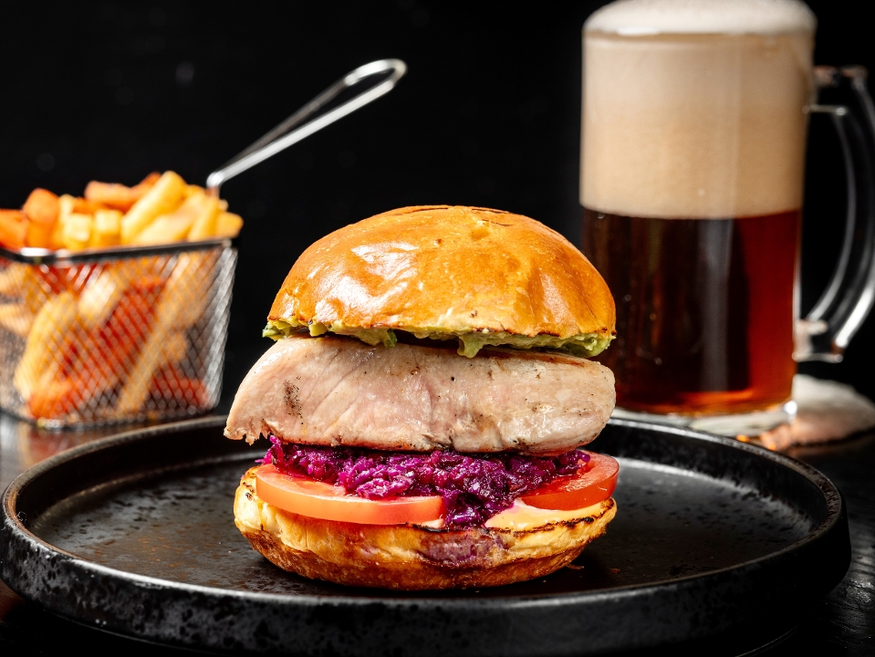 Grilled Ahi Tuna Burger.
