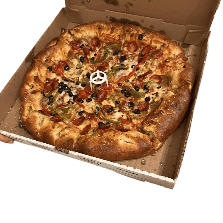 Personal Garbage Can Pizza.