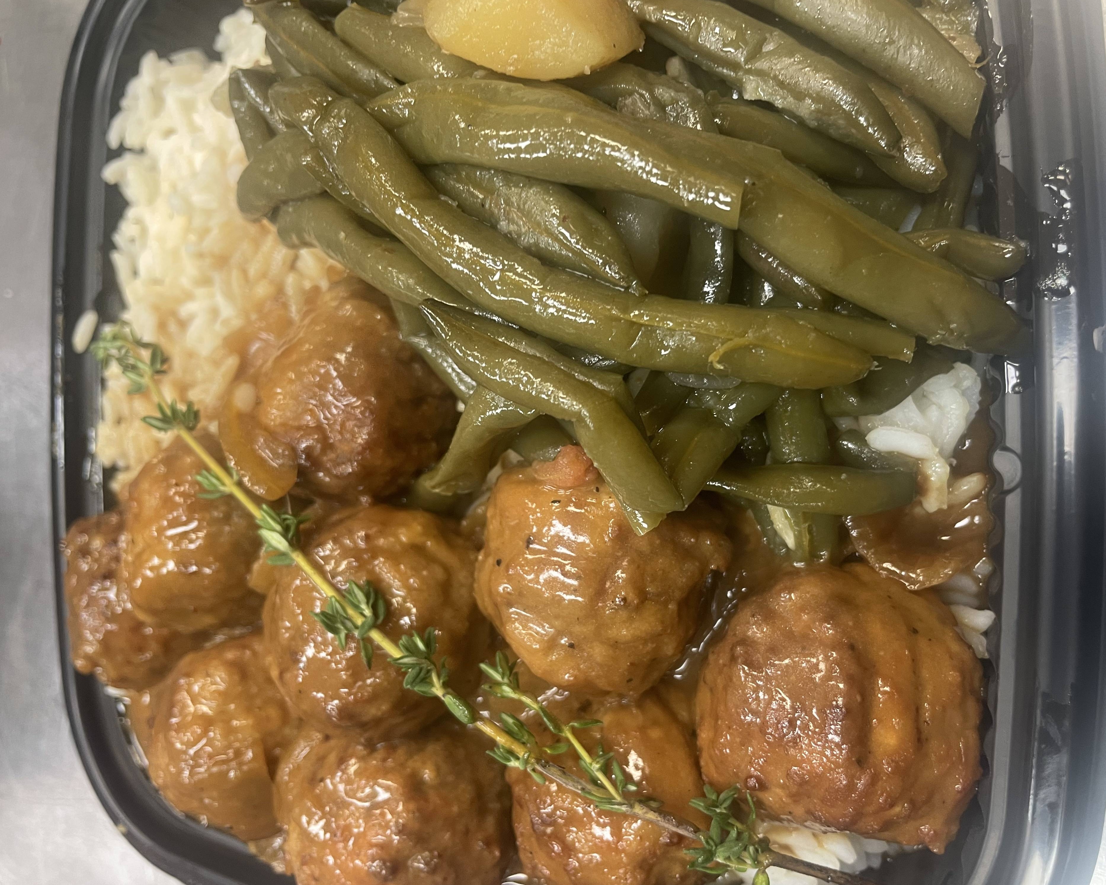 Beef Meatballs Combo.