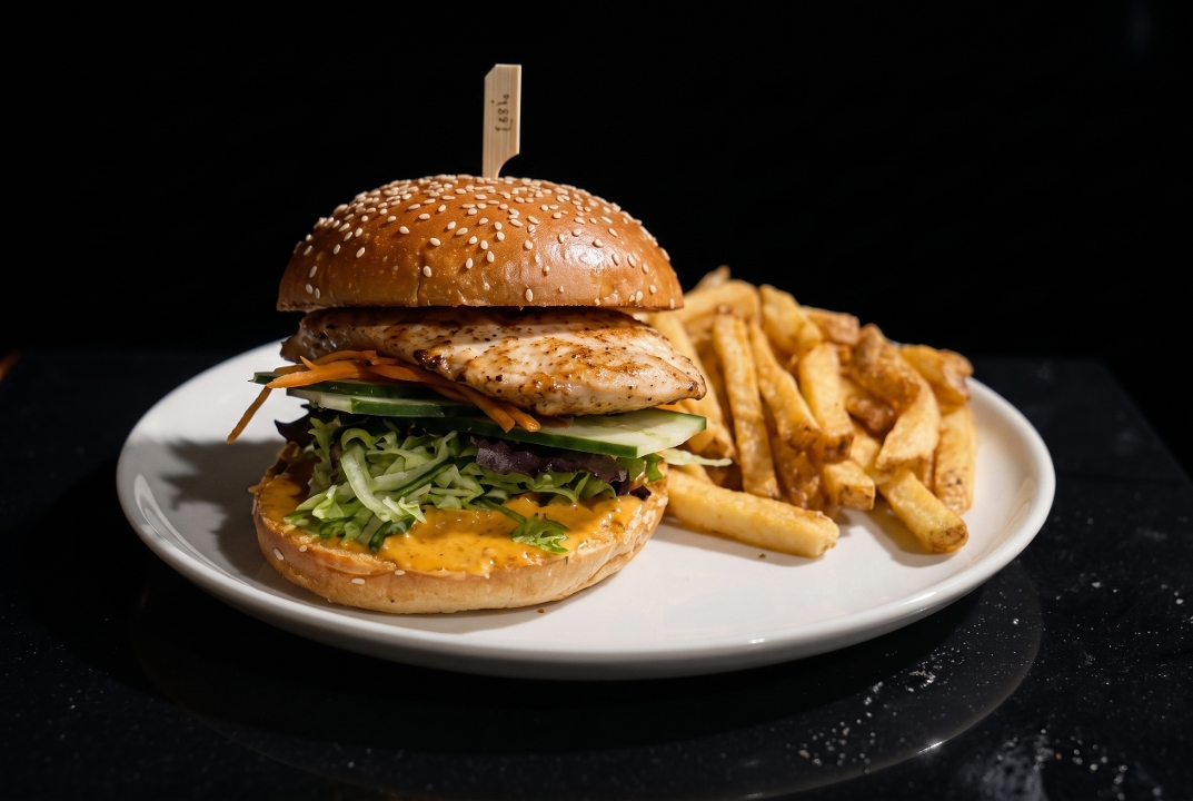 Hardwood Grilled Chicken Burger.