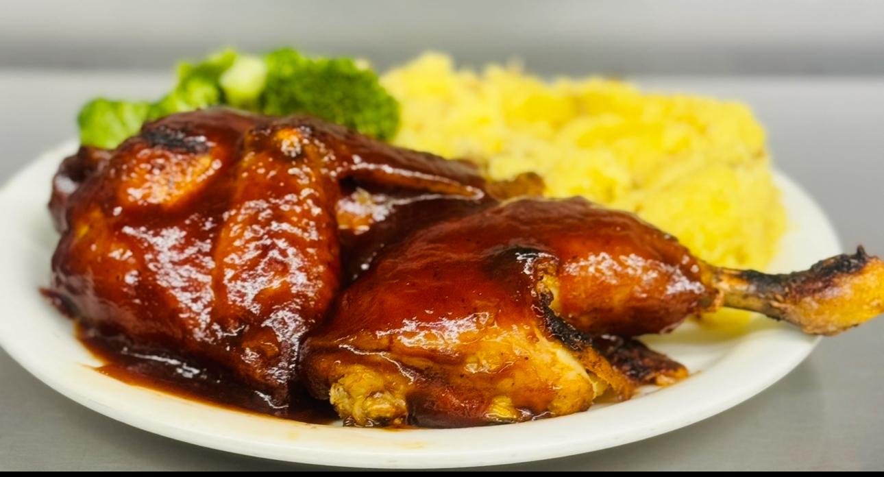 BBQ Broiled Half Chicken.