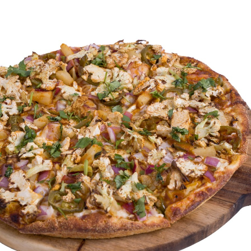 Achari Gobi Naan Pizza.