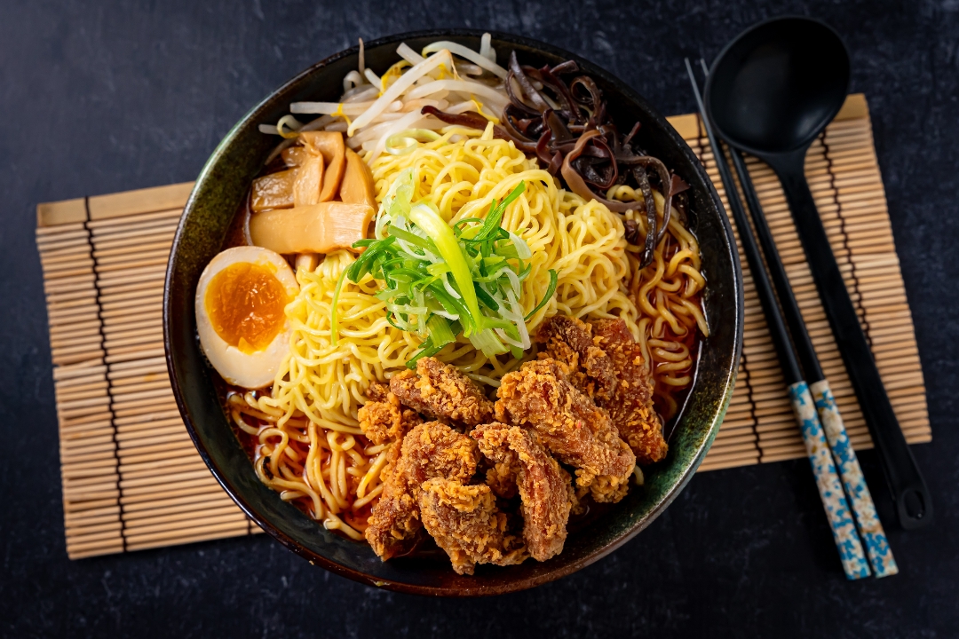 Spicy Miso Chicken Karaage Ramen.