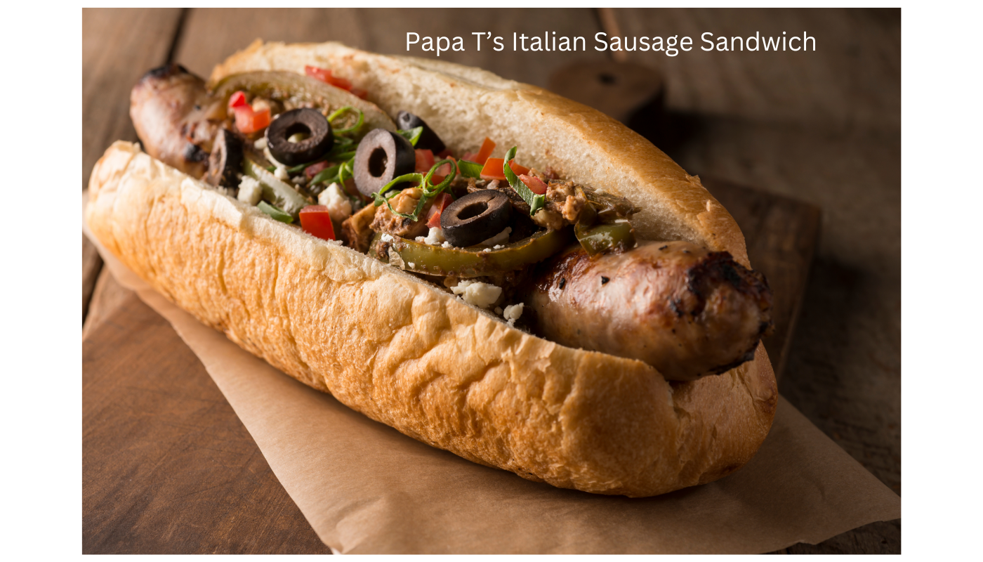 Italian Sausage & Peppers Sandwich.