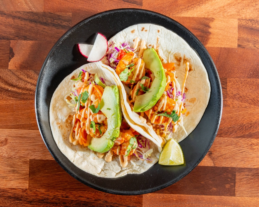 Dos Camarones Tacos.