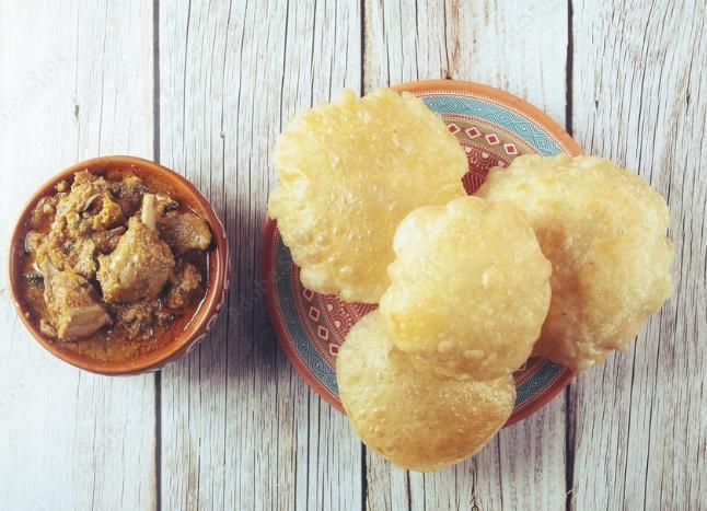 Poori + Chicken.