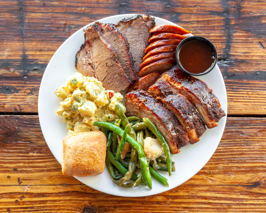 3 Meats & 2 Sides.