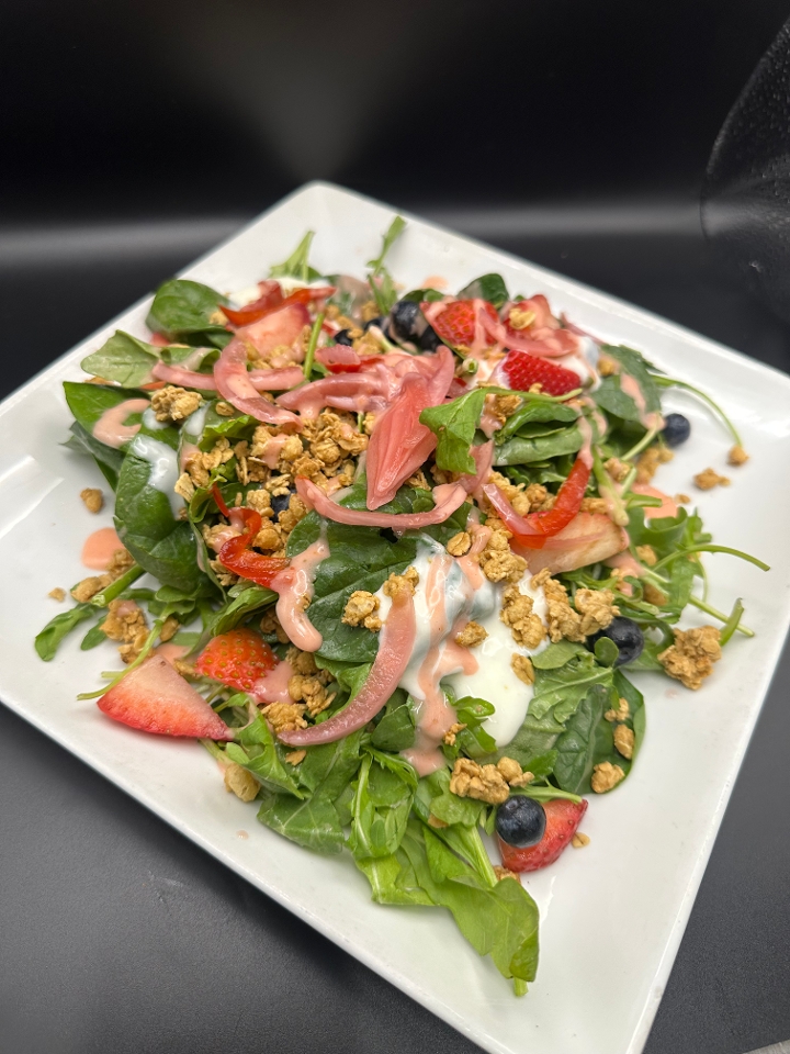 Strawberry and Stracciatella Salad.