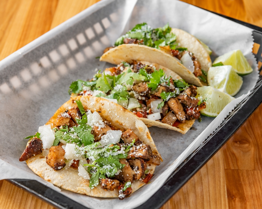 Street Style Adobo Chicken Tacos.