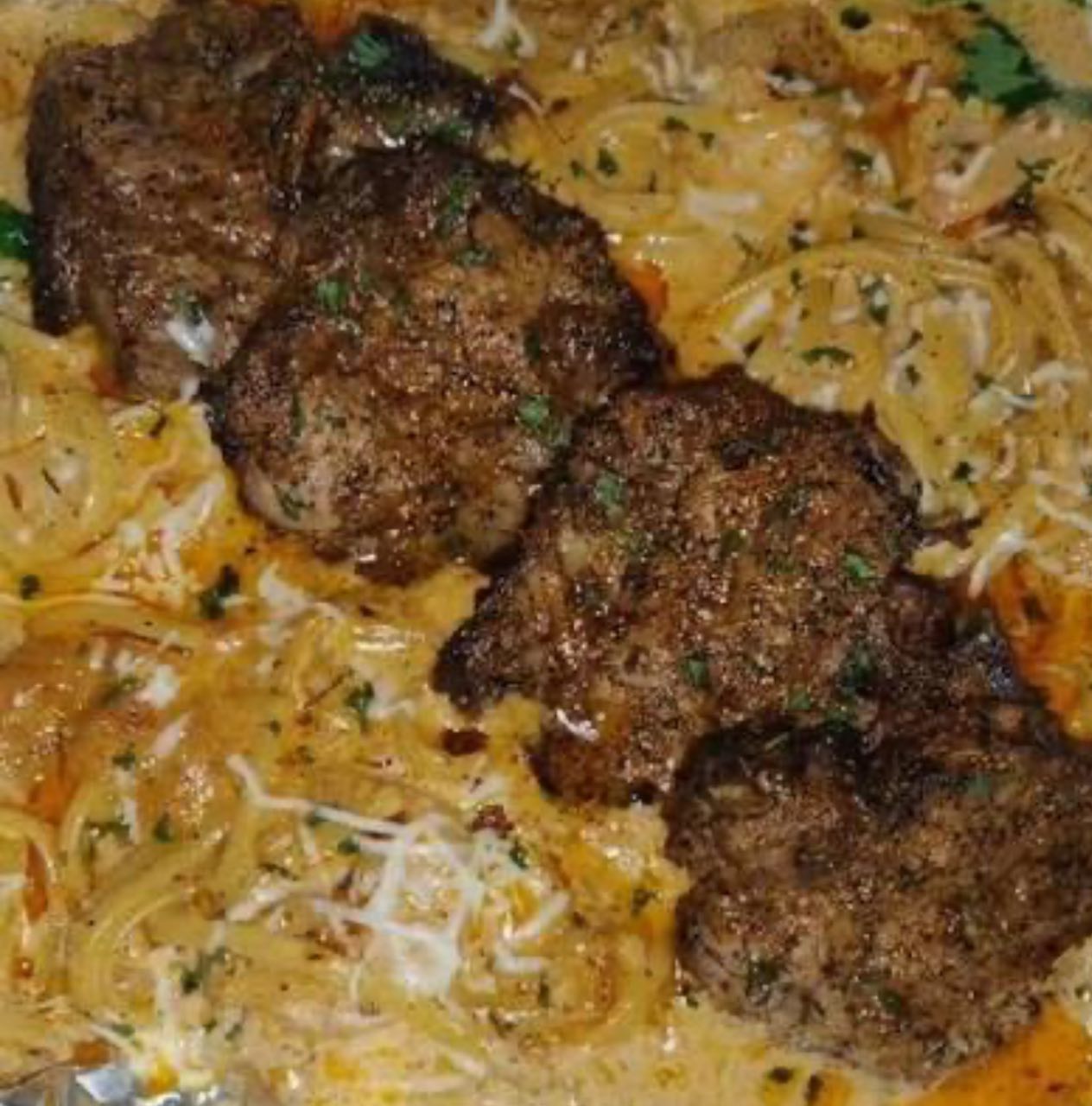 Lamb Chop Alfredo.