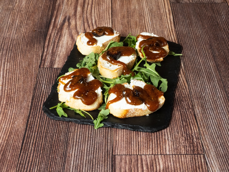 Mission Fig Jam & Goat Cheese Crostini.