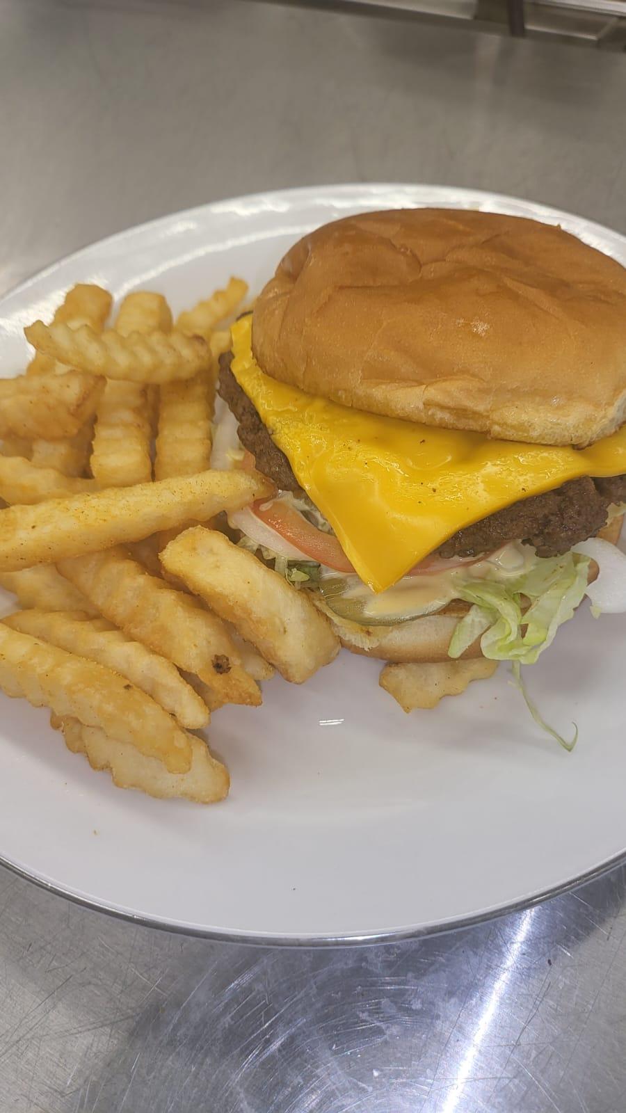 Deluxe Cheese Burger Combo.