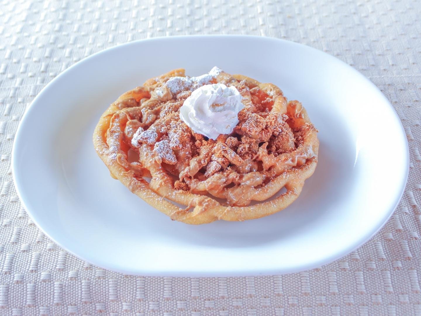 Biscoff Funnel Cake.