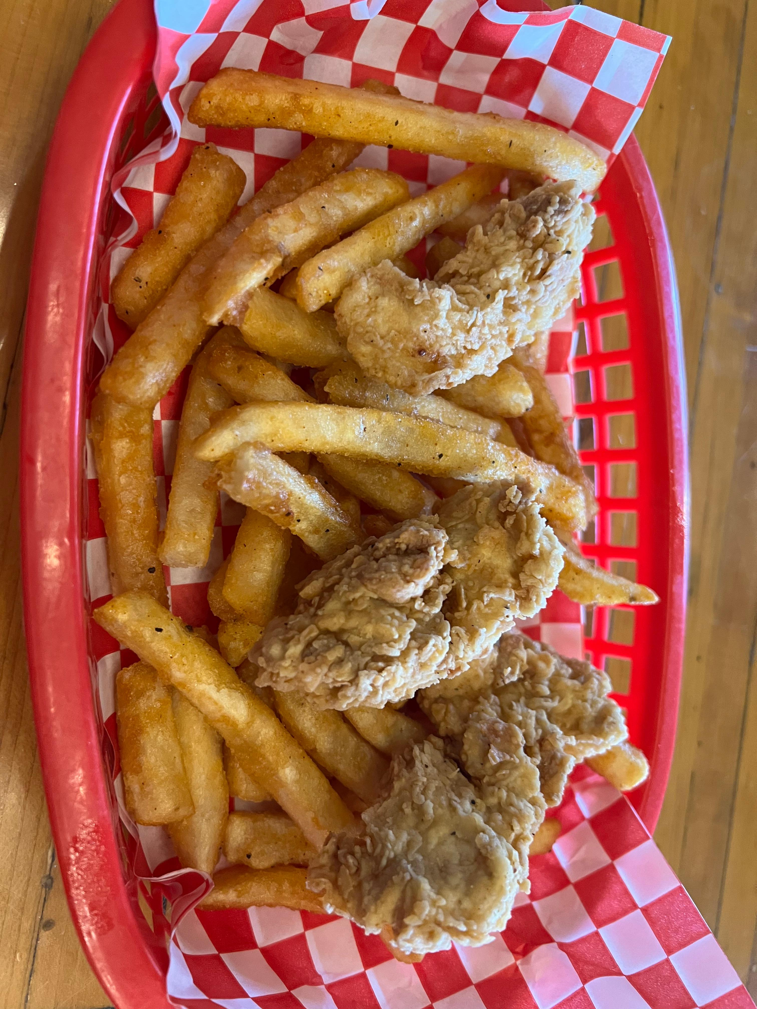 KIDS CHICKEN STRIPS.