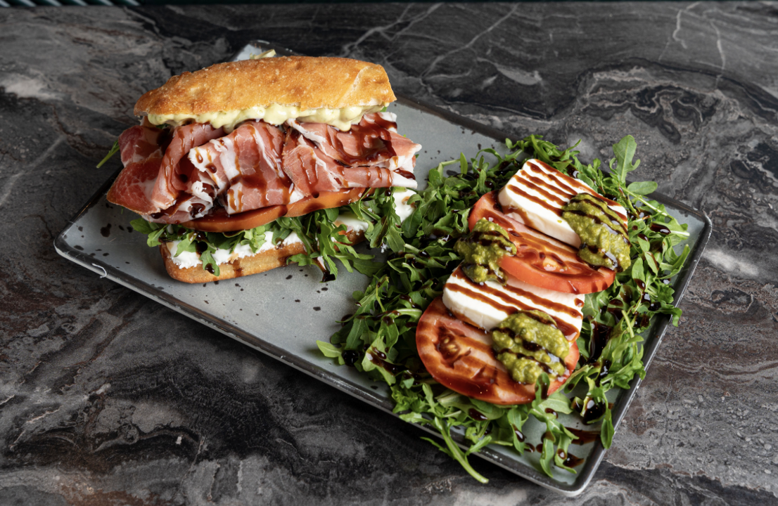 Tuesday Special - Half Sandwich & Caprese Salad.