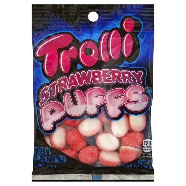Trolli Strawberry Puff Gummy Candy  4.25 Ounce -- 12 per Case..