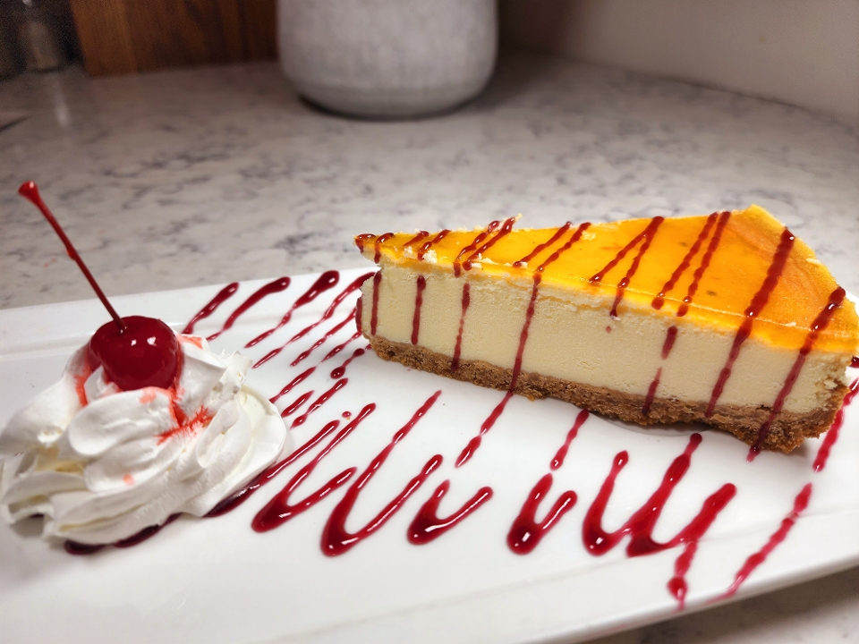 Passion Fruit Cheesecake.