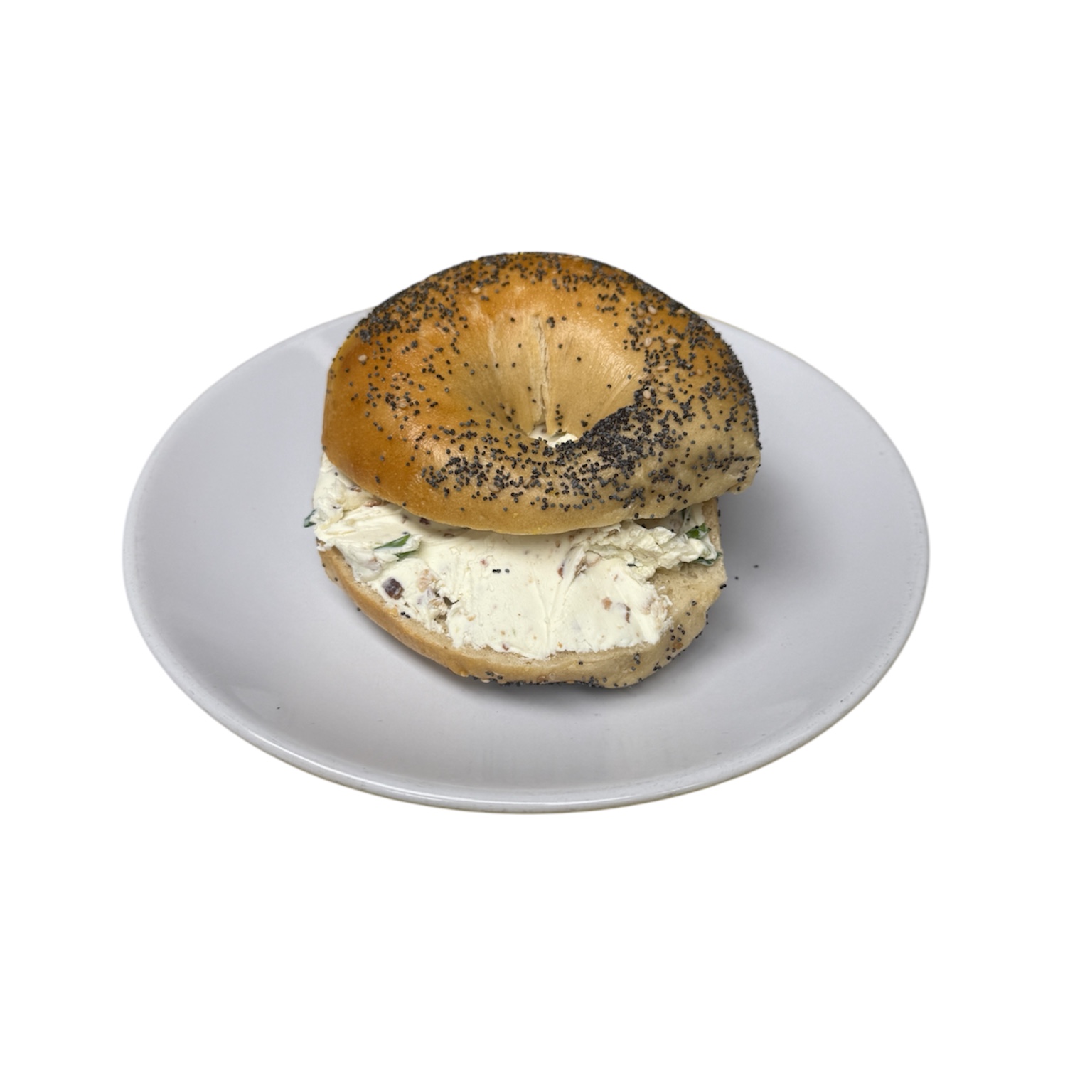 Bacon-Scallion Cream Cheese Sandwich.