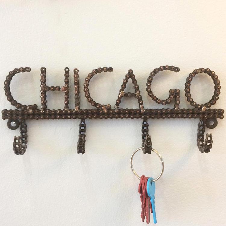 Chicago Bike Chain Keyhole.