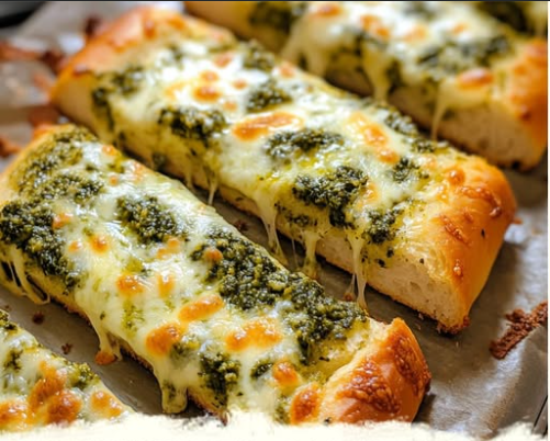 Cheesy Pesto Bread.