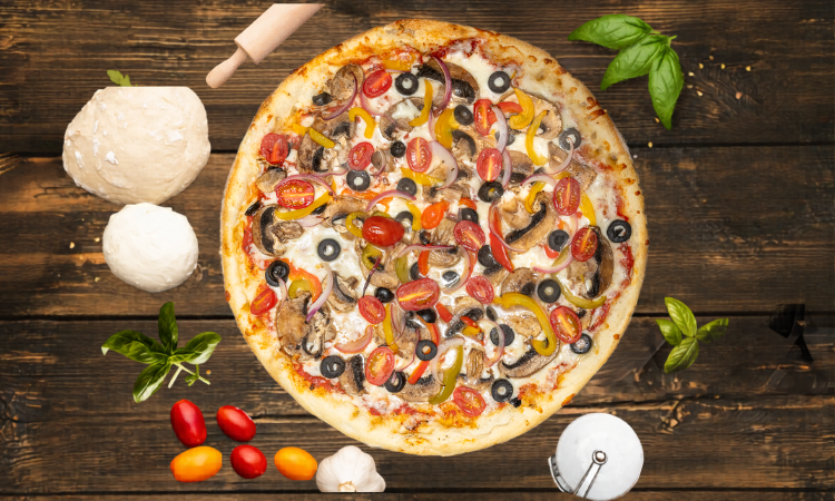 Large Vegetable Pizza.