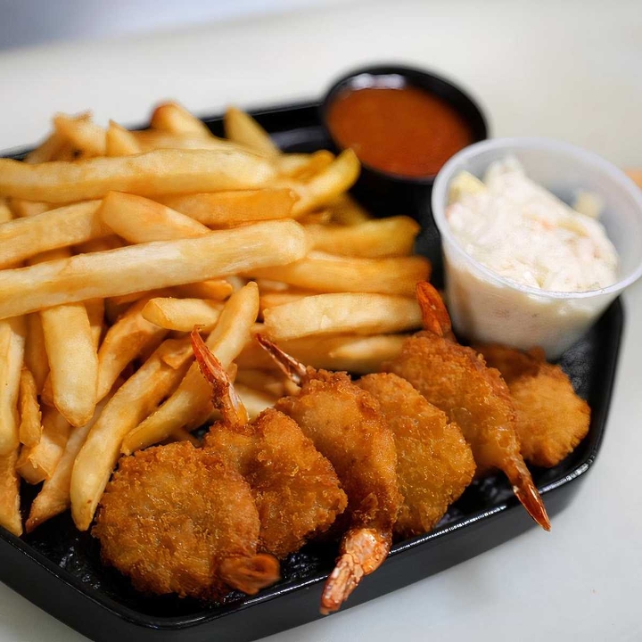 Jumbo fried shrimps (6).