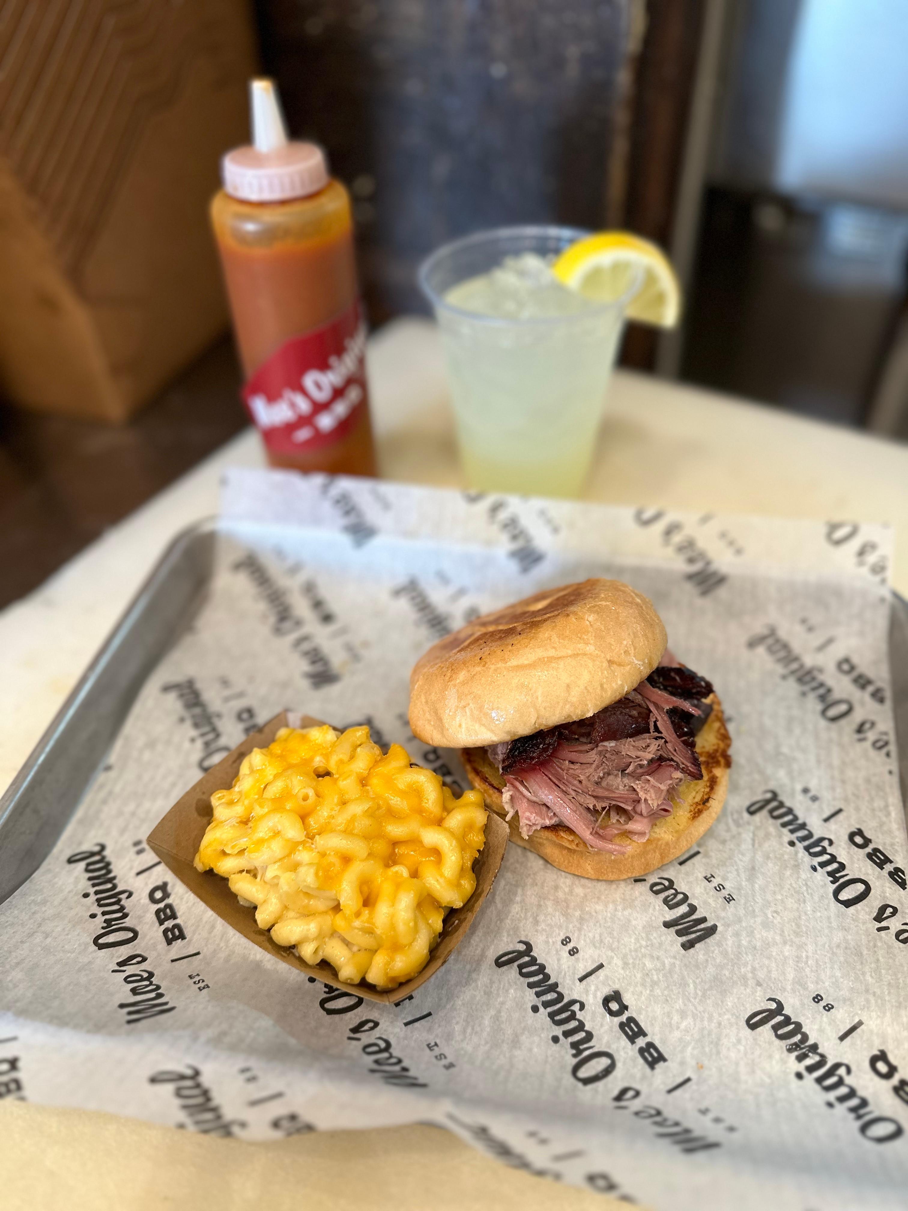 Kids Pulled Pork Sandwich.