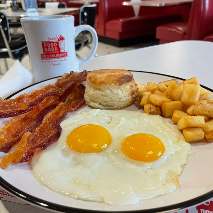 #1 Two Eggs Breakfast Meal.
