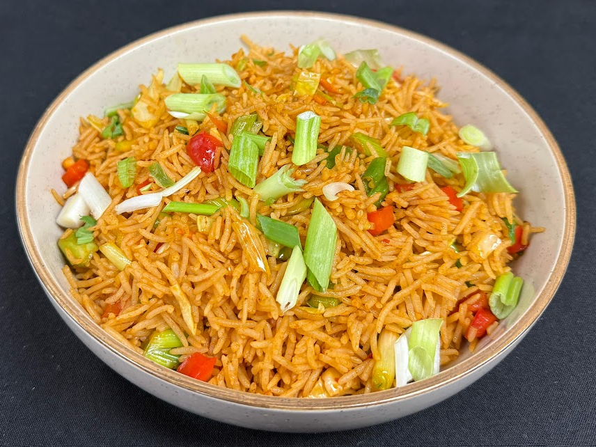 Schezwan Fried Rice (vegan).