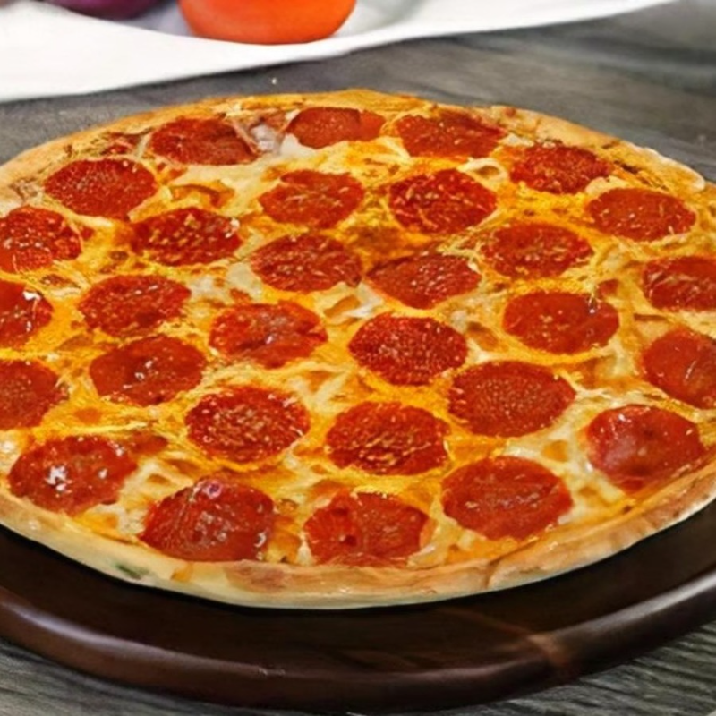 Deep Pan Pepperoni Pizza.