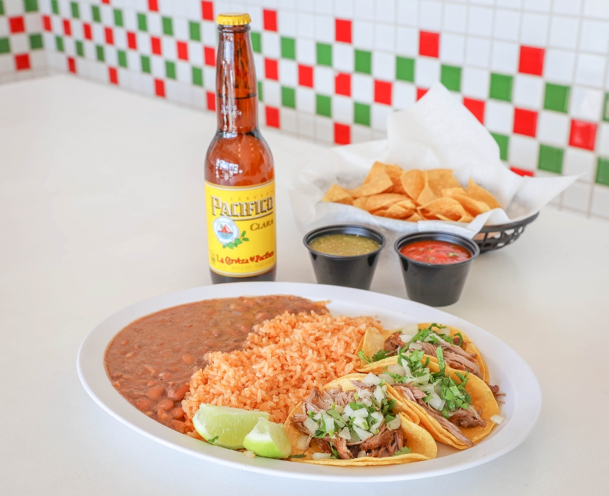 Plate 3 Soft Tacos.