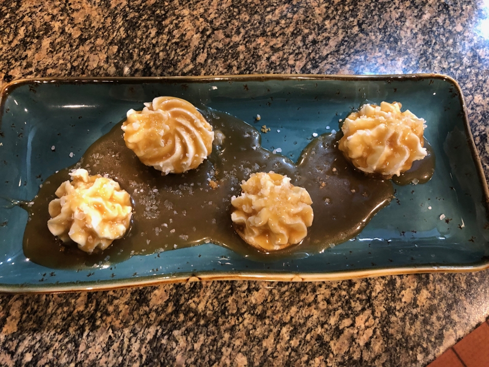 Salted Caramel Mini Cheesecakes.