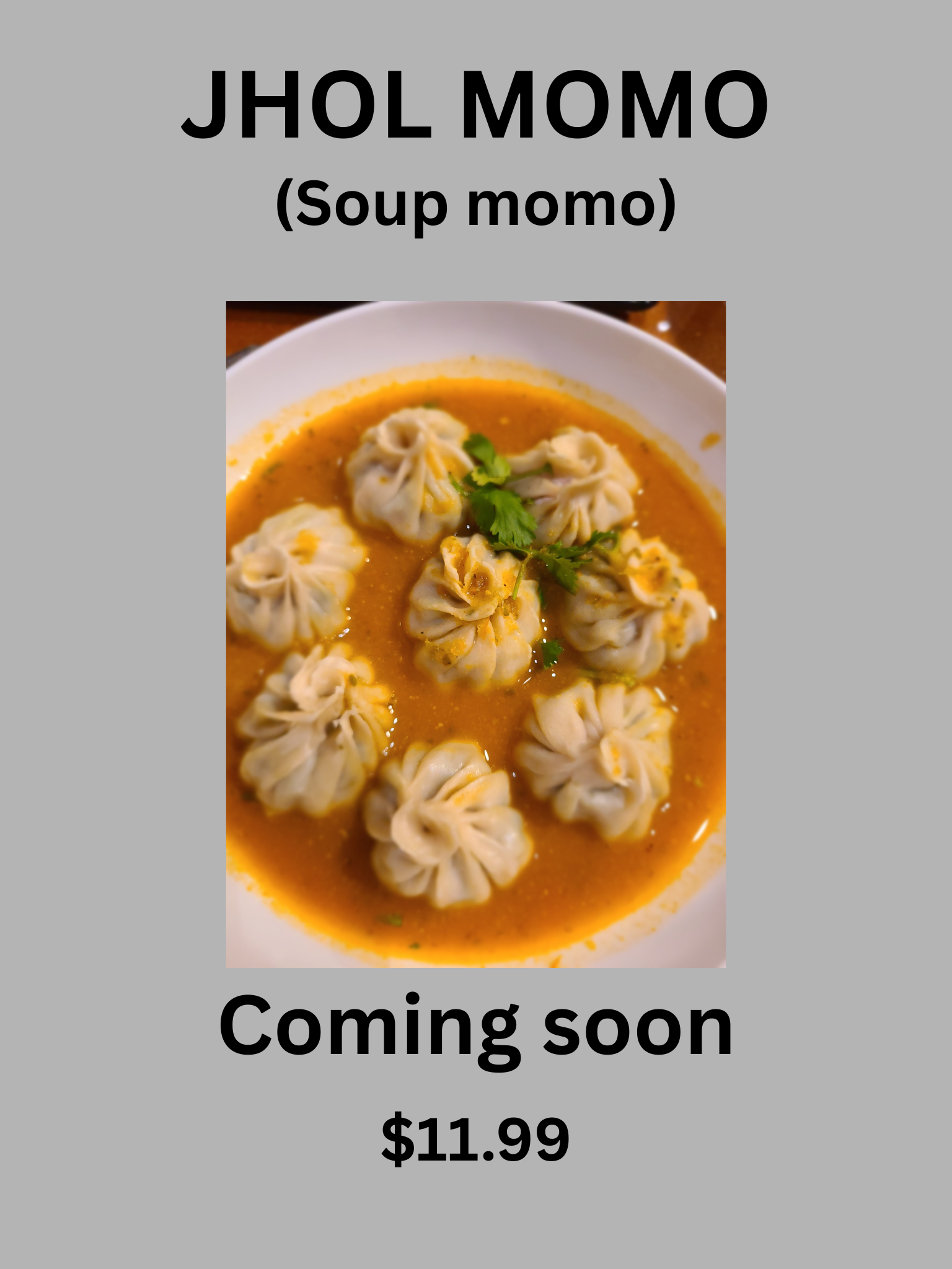 Pork Jhol momo.