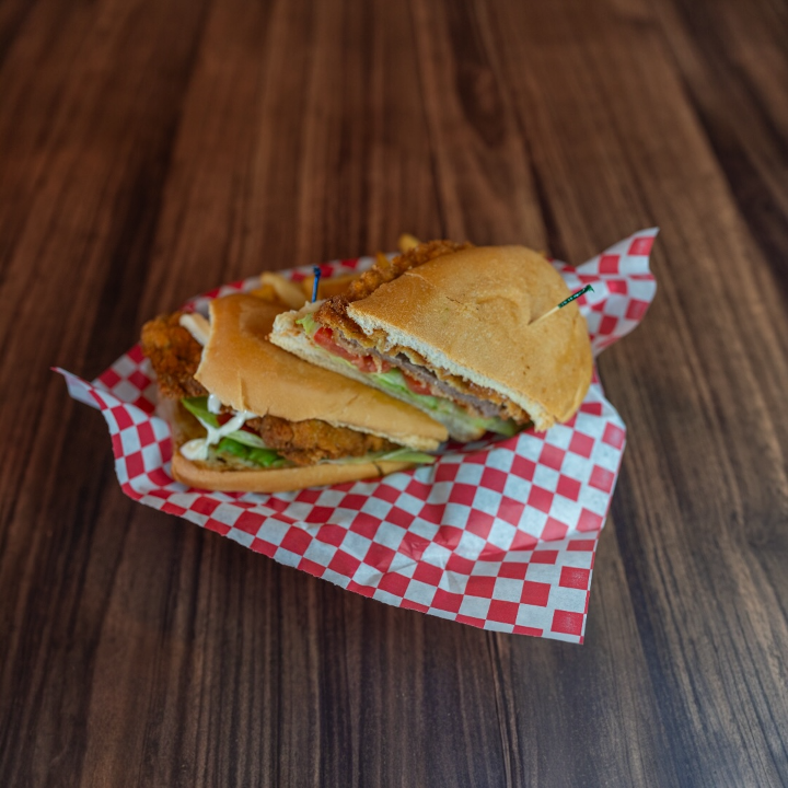 Breaded Steak Sandwich.