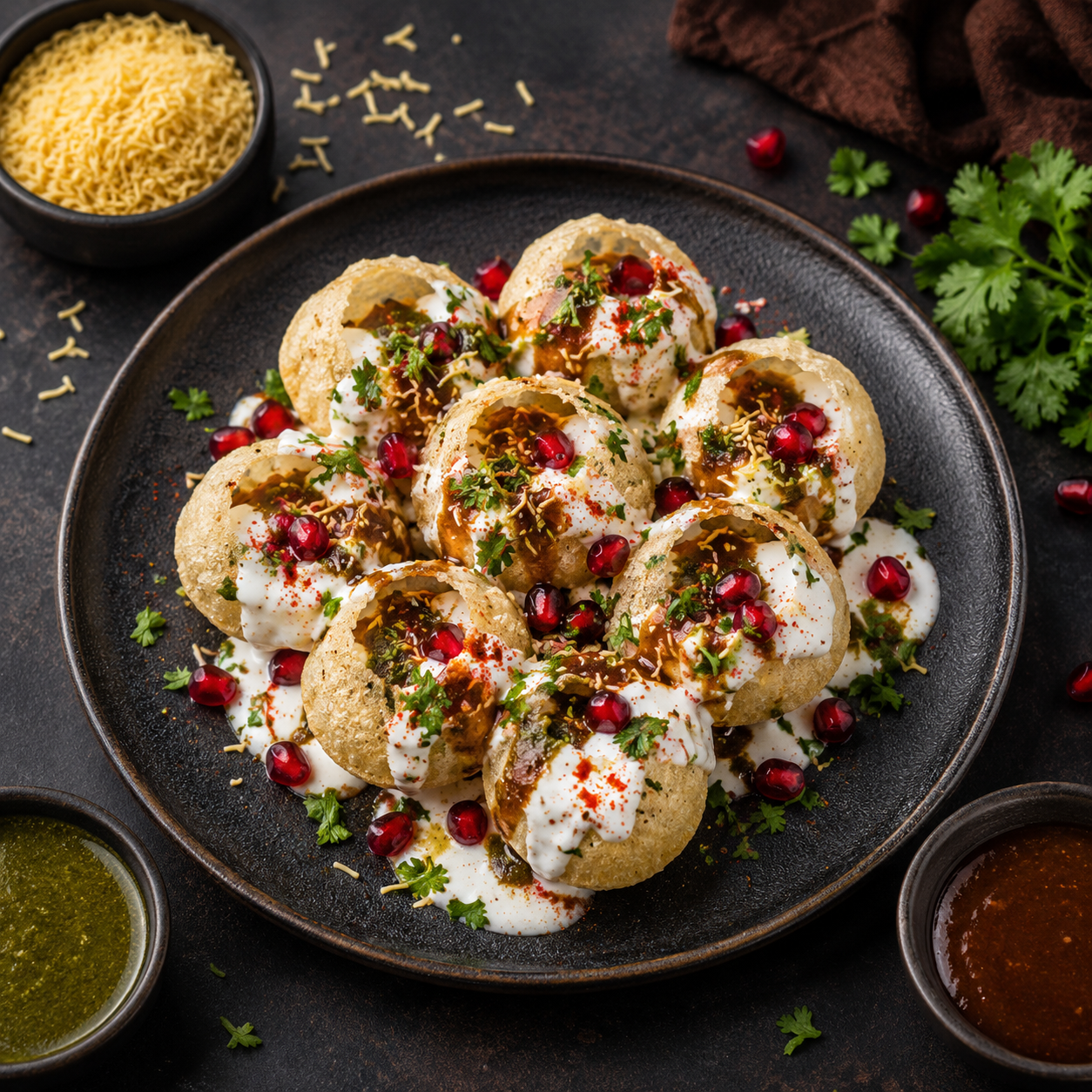 Dahi Puri Chaat.