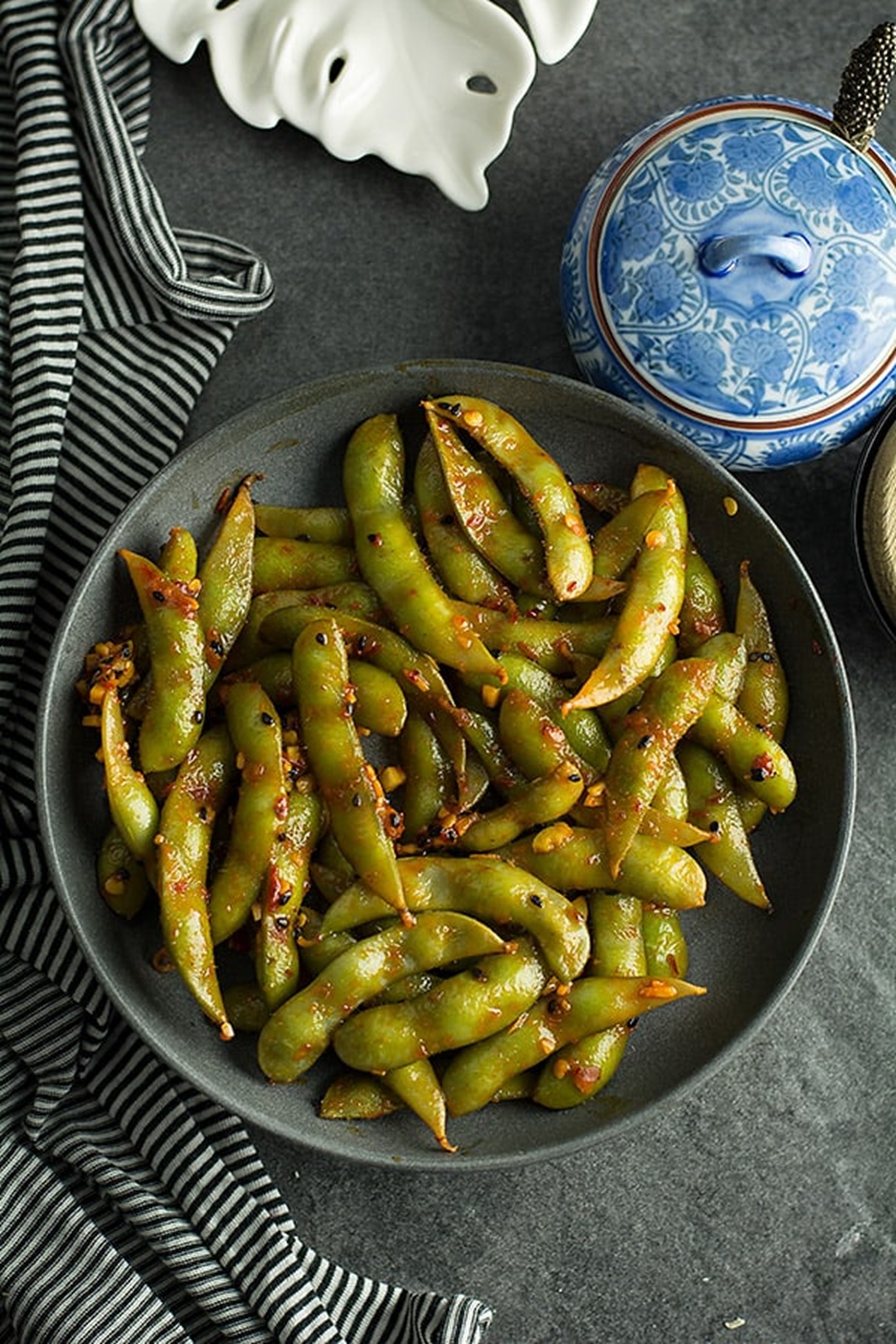 Wok GARLIC PEPPER Edamame * NEW ITEM * MUST TRY *.