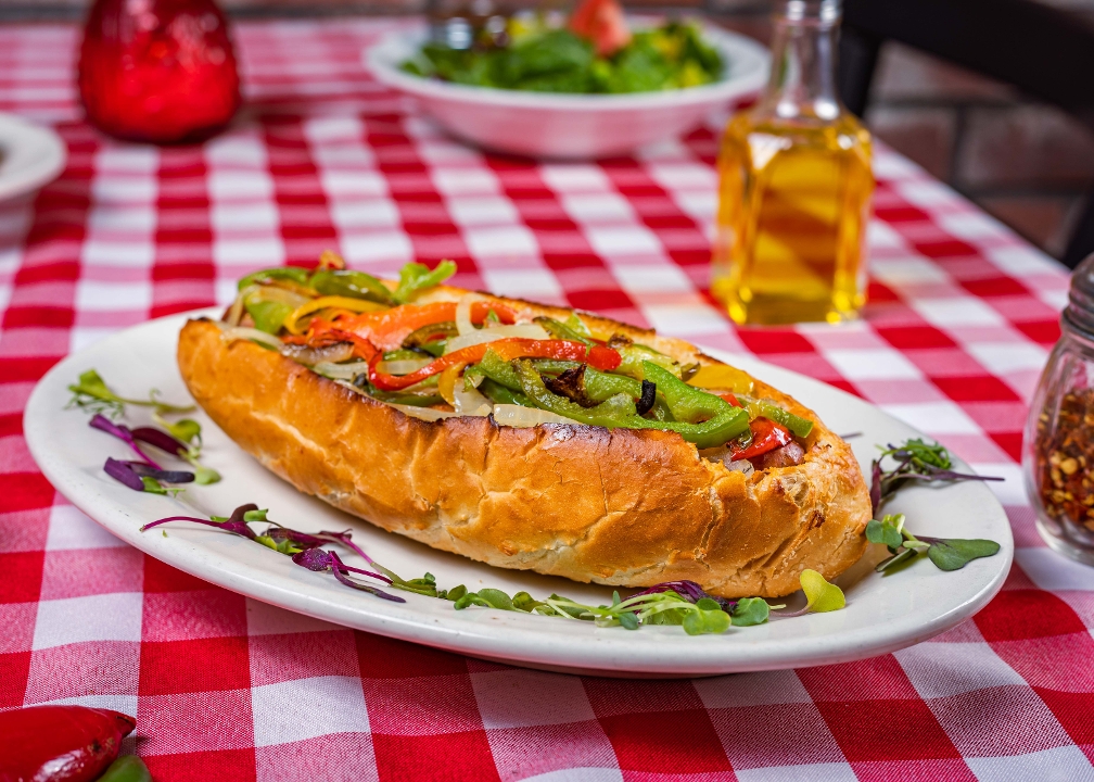 Sausage & Peppers Sandwich.