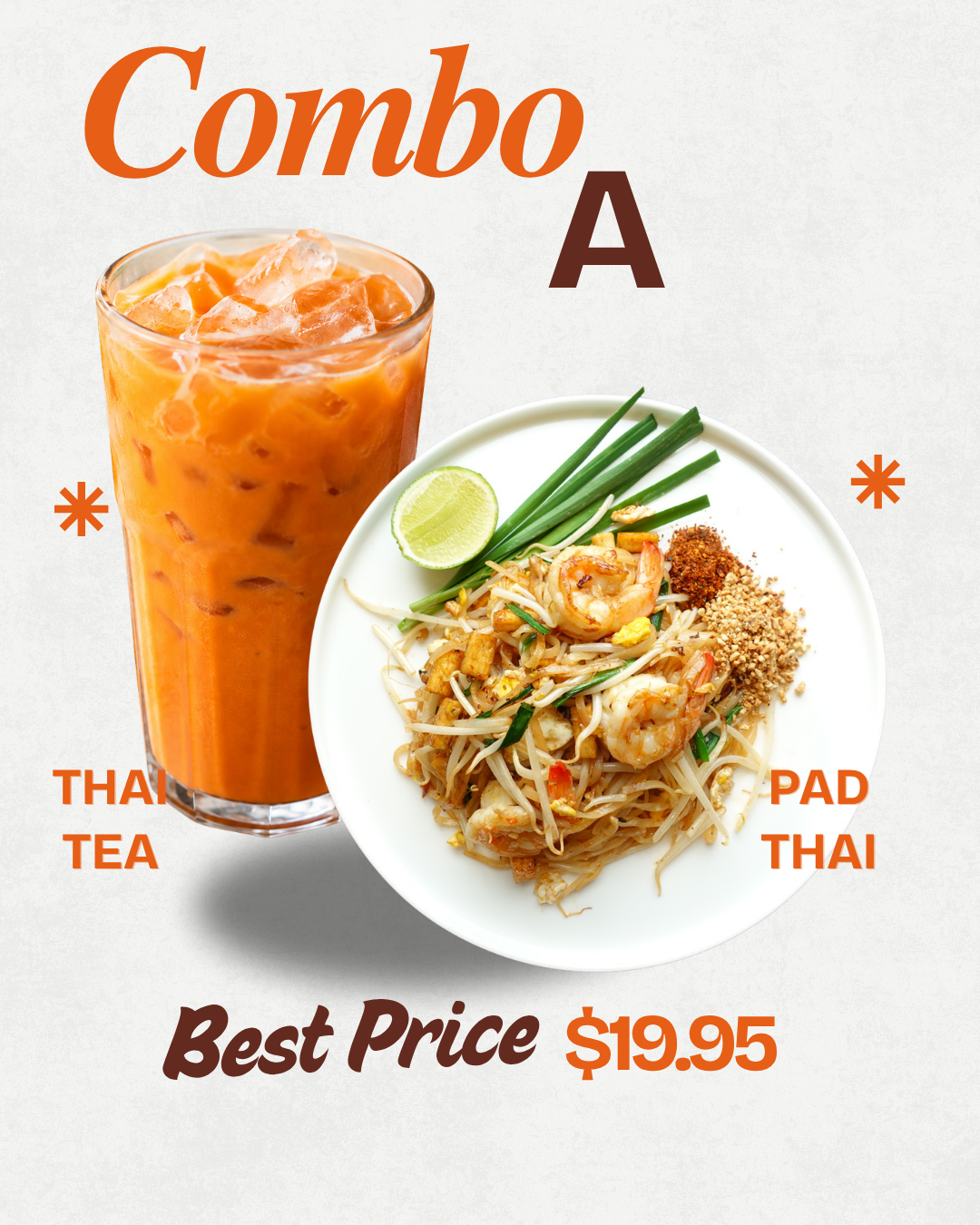 Combo A - (Pad Thai & Thai Tea Combo).