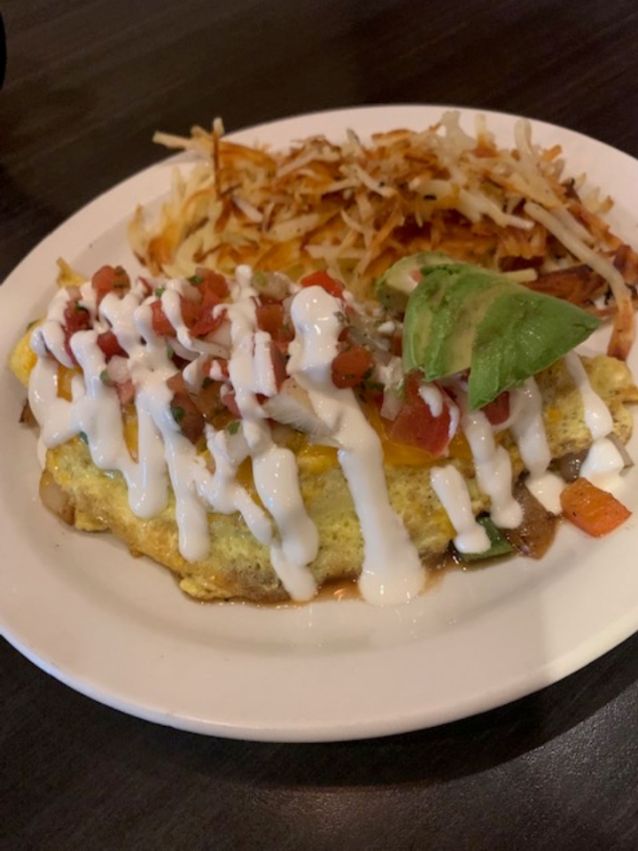 Steak fajita Omlette.