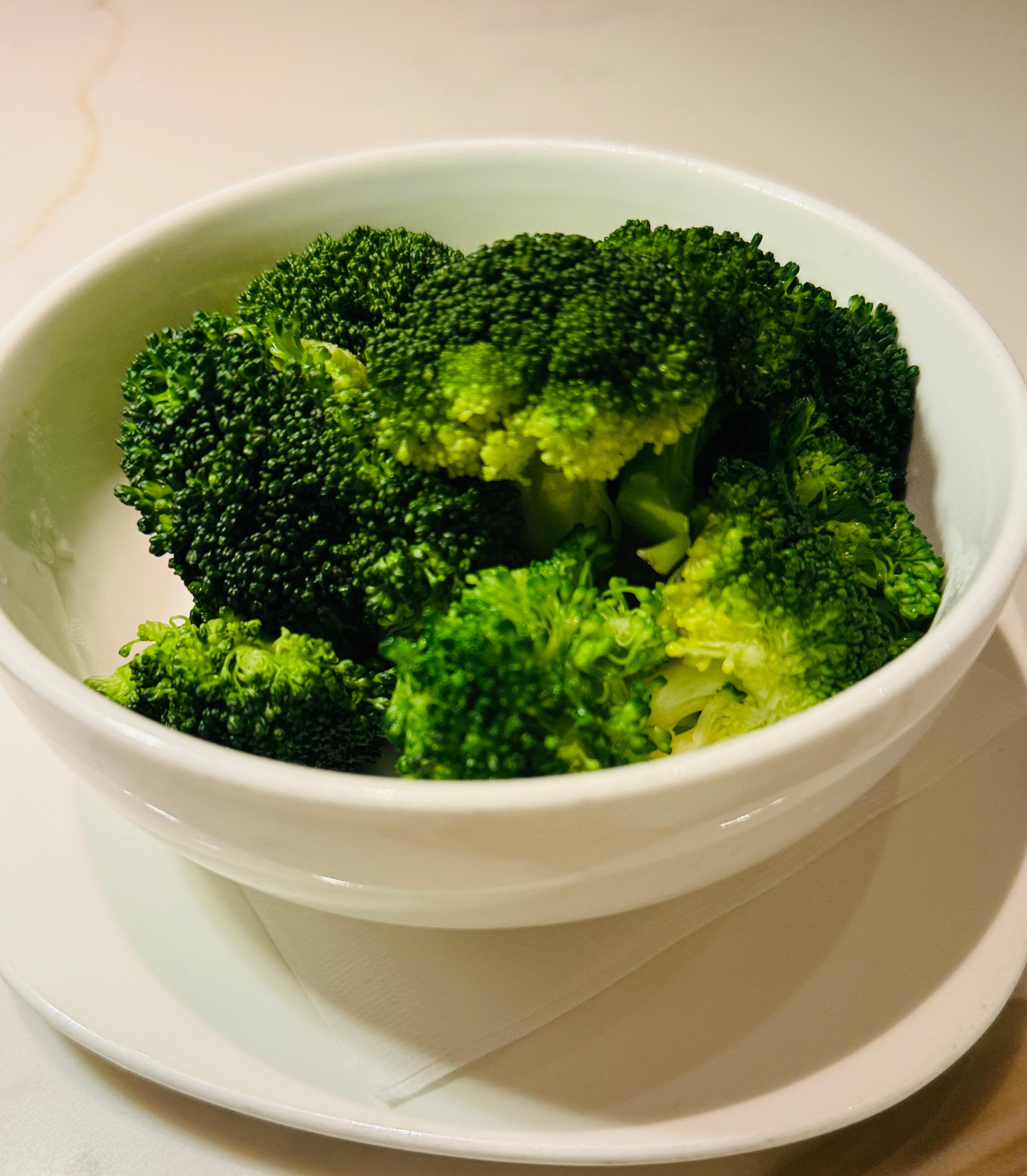 Steamed Broccoli.