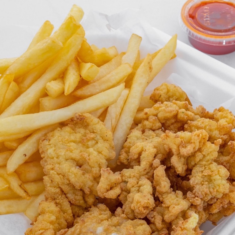 Large Fried Conch Dinner.