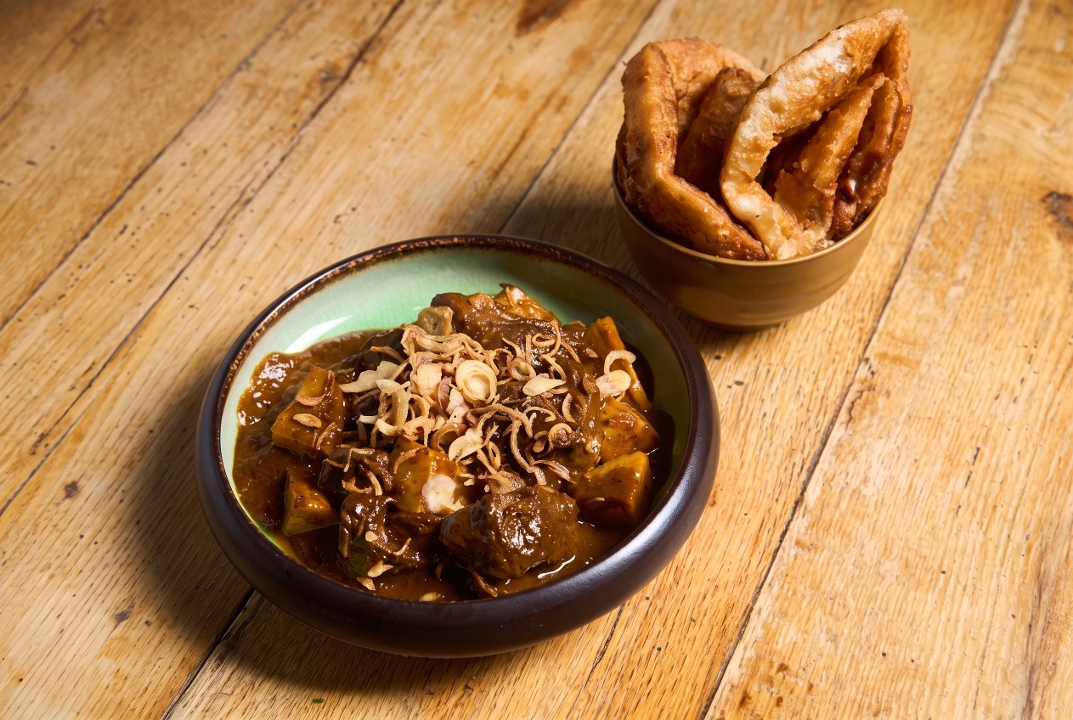 Lamb Curry & Roti.