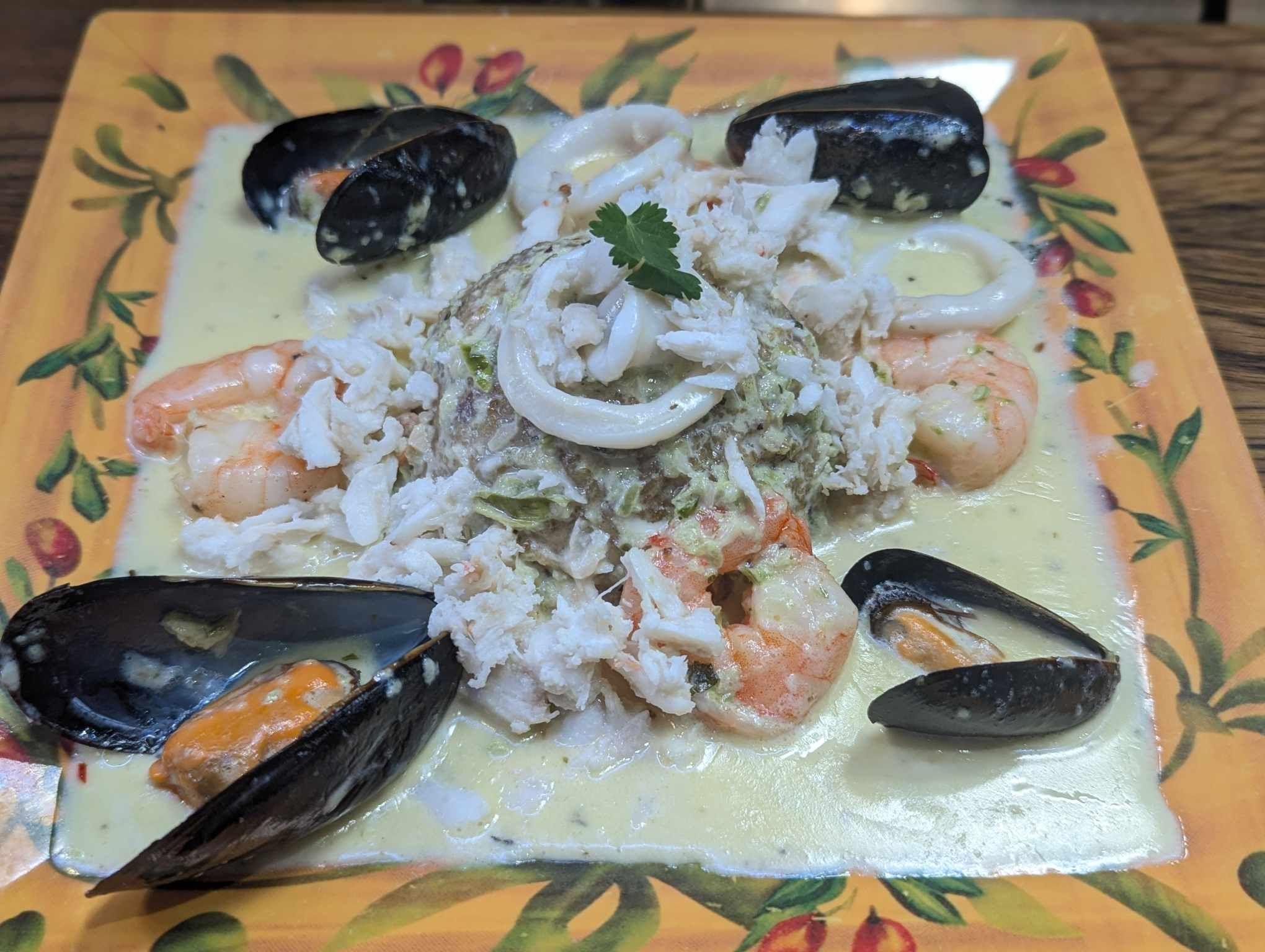 Seafood Mofongo (GF).