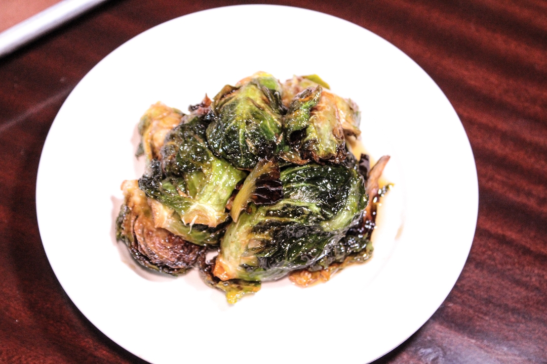 Maple Brussels sprouts.