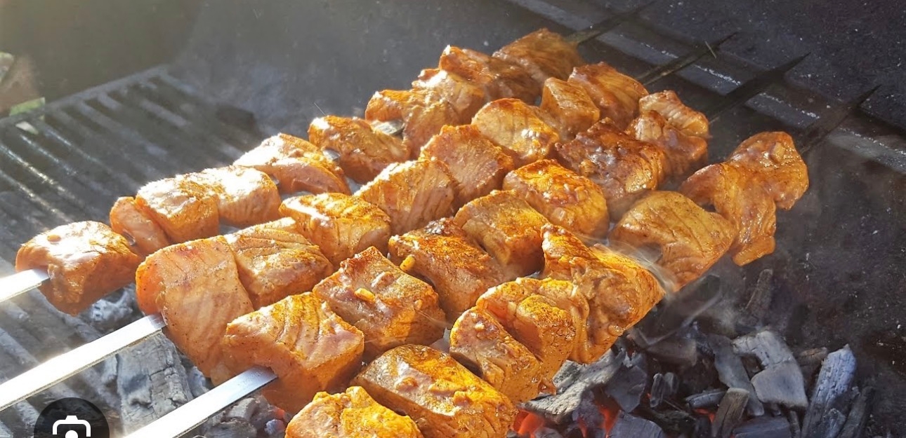 Add extra salmon kabob.