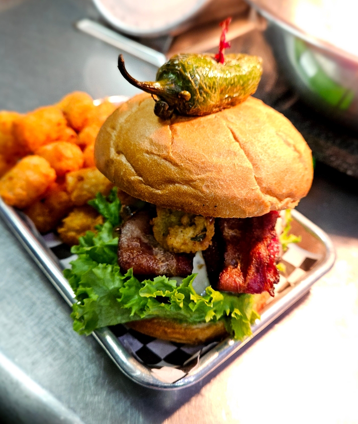 St Helens Inferno Burger.