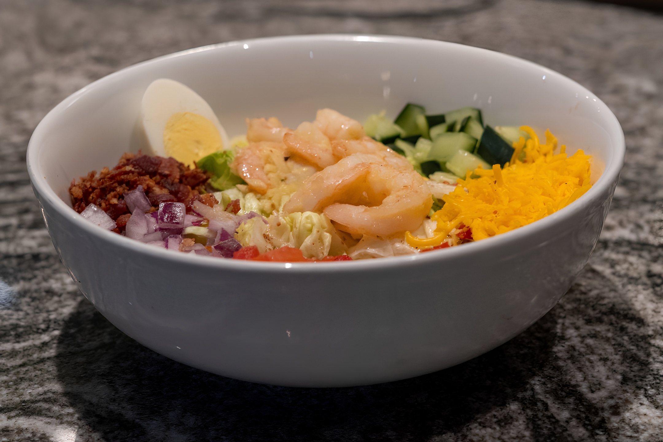 Garlic Shrimp Chopped Salad.