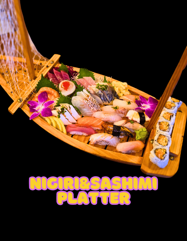 Premium Nigiri & Sashimi Platter.