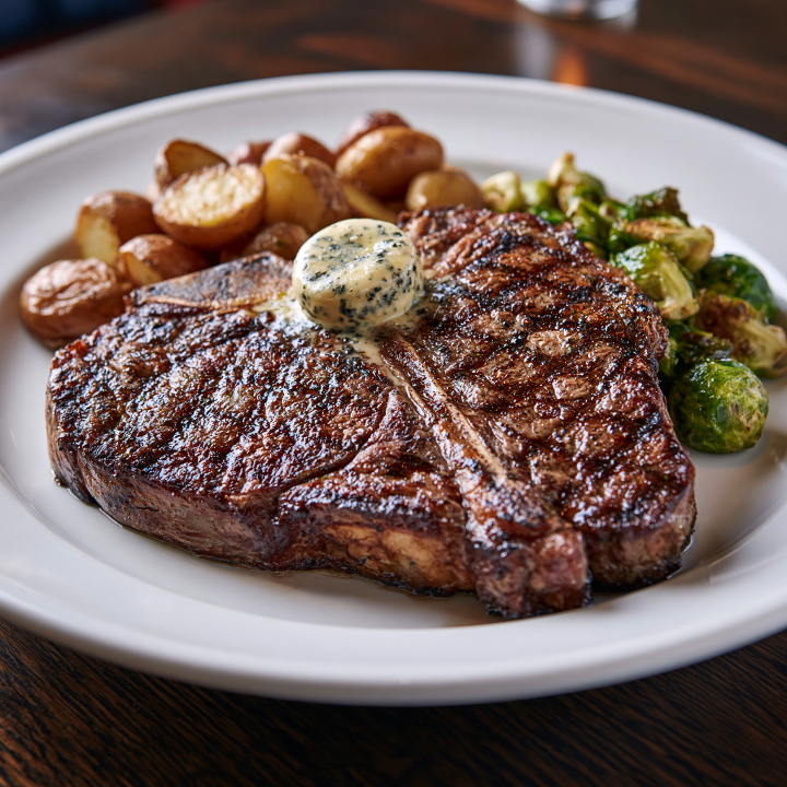 Truffle Butter T-Bone Steak.