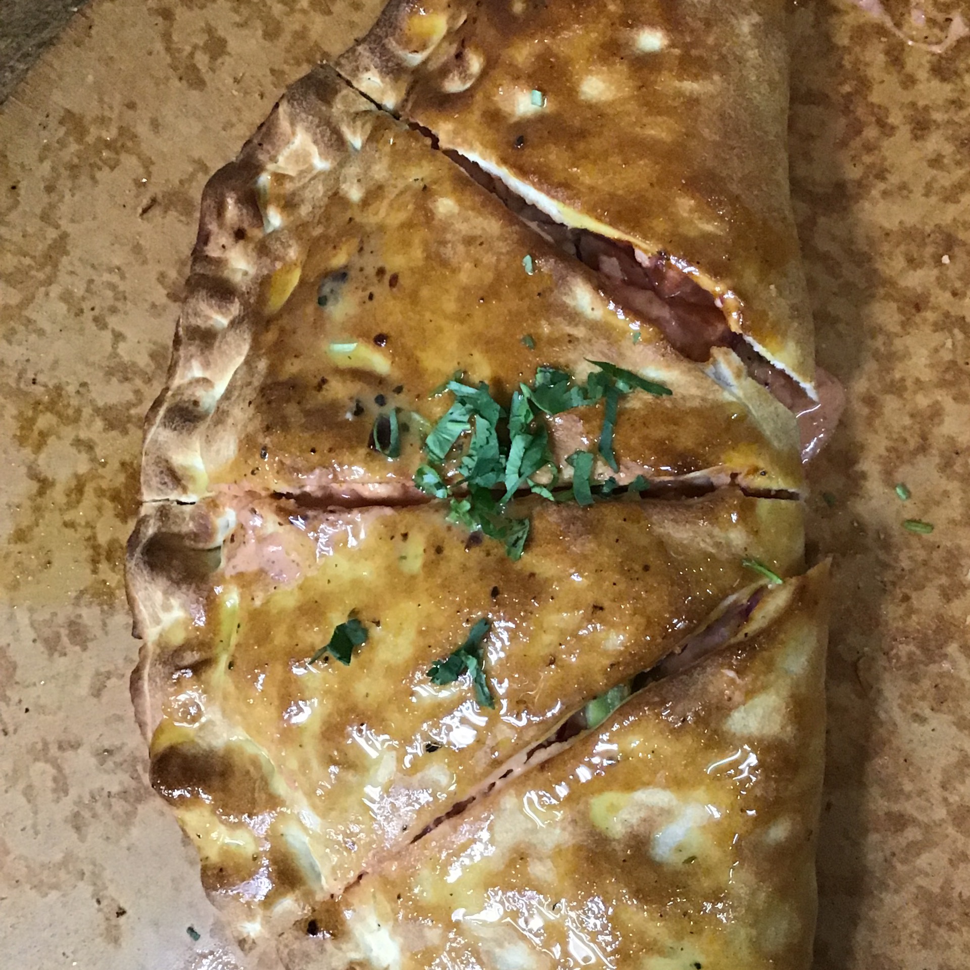 East Indian-Style Butter Chicken Calzone.